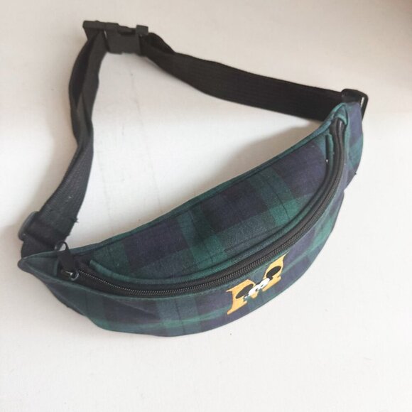 Vintage Black watch Plaid Canvas Mickey Mouse Belt Bag - Picture 5 of 8